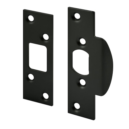 Prime-Line Security Reinforcing Strike Kit 1-1/8 x 4-1/4 and 1-1/4 x 3-5/8 in., Bronze Finish U 11158